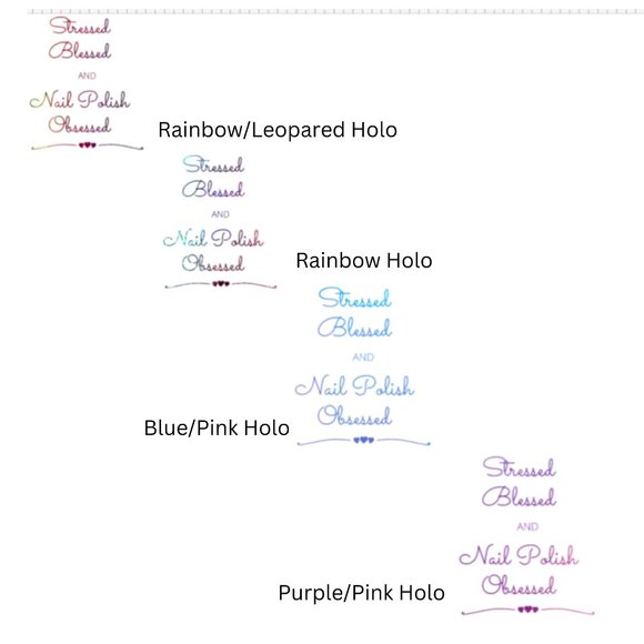 Stressed, Blessed & Nail Poli...-Vinyl Decals-Cool Sticker-Funny Sticker-Laptop… - Picture 4 of 5